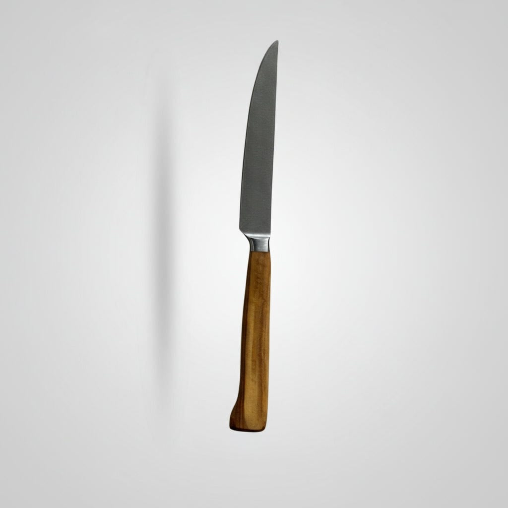 Kraterholz Steakmesser aus Solingen mit Olivenholzgriff