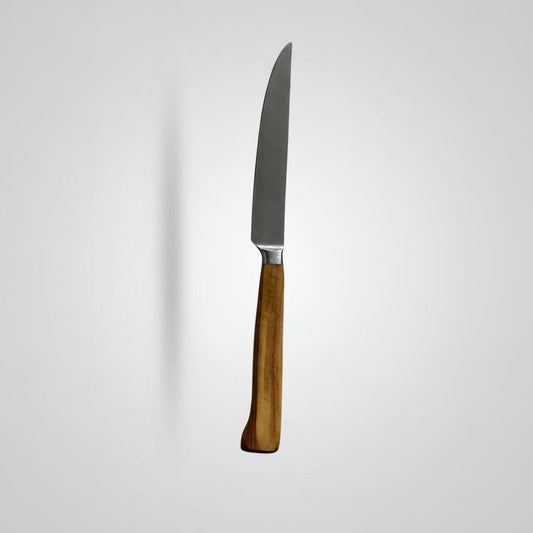 Kraterholz Steakmesser aus Solingen mit Olivenholzgriff