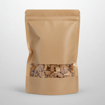 Räuchschnitzel Räucherspäne in brauner Verpackung