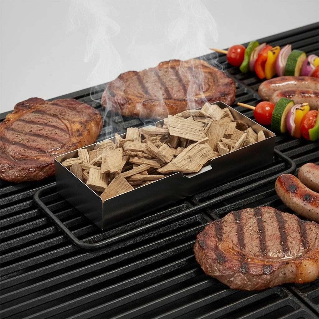 Smokerbox Grillfürst mit Smokerchips Eiche