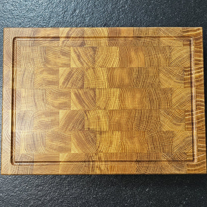 Stirnholzbrett Eiche mit Saftrille oben